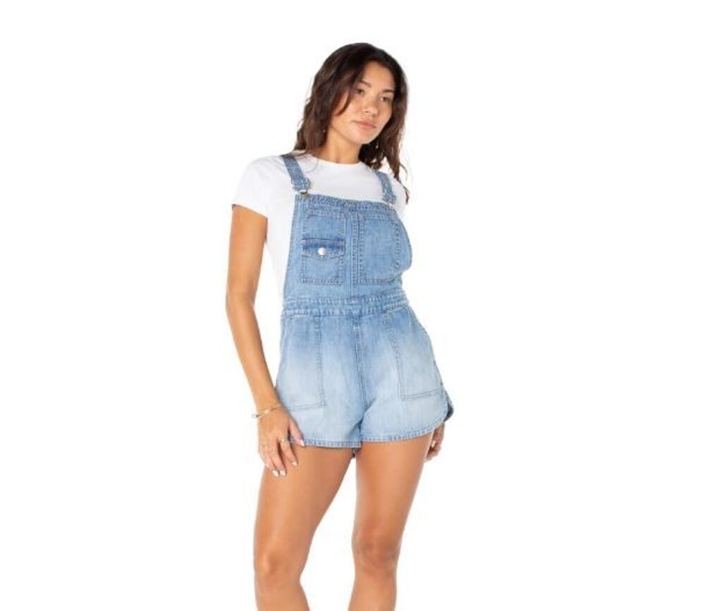 NWT Celebrity Pink Denim Shortalls Jean Bib Shorts SMALL Boho Cowgirl Farmcore
